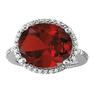 14K Ruby Diamond Ring