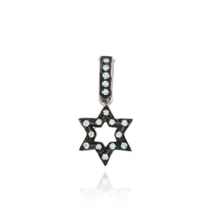 18kt Gold Pavé Diamond Jewish Star Charm