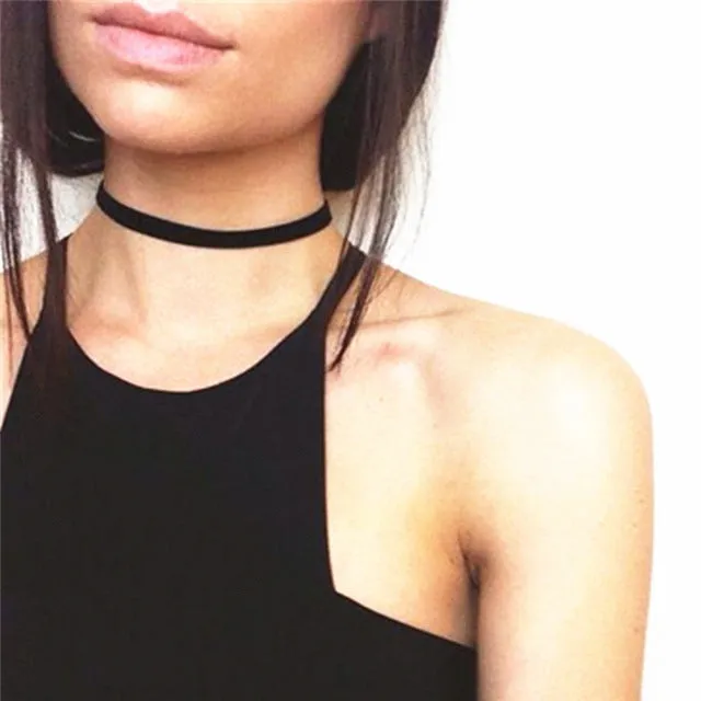 2 Pcs 2017 Vintage Retro Black Velvet Choker Necklace Women Chokers Necklaces Chocker collares mujer Collier ras de cou