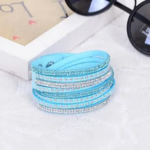 2016 Hot Selling ! New Women's Red Fashion Leather Bracelets For women Christmas Gifts New Year 18 Color ChoicesFree Shipping