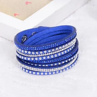 2016 Hot Selling ! New Women's Red Fashion Leather Bracelets For women Christmas Gifts New Year 18 Color ChoicesFree Shipping