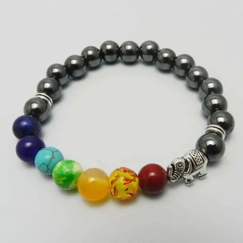 2016 New 7 Chakra Bracelet Men Black Lava Healing Balance Beads Reiki Buddha Prayer Natural Stone Yoga Bracelet For Women