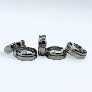 5 Pack - Tungsten Ring Blanks Offset Channel