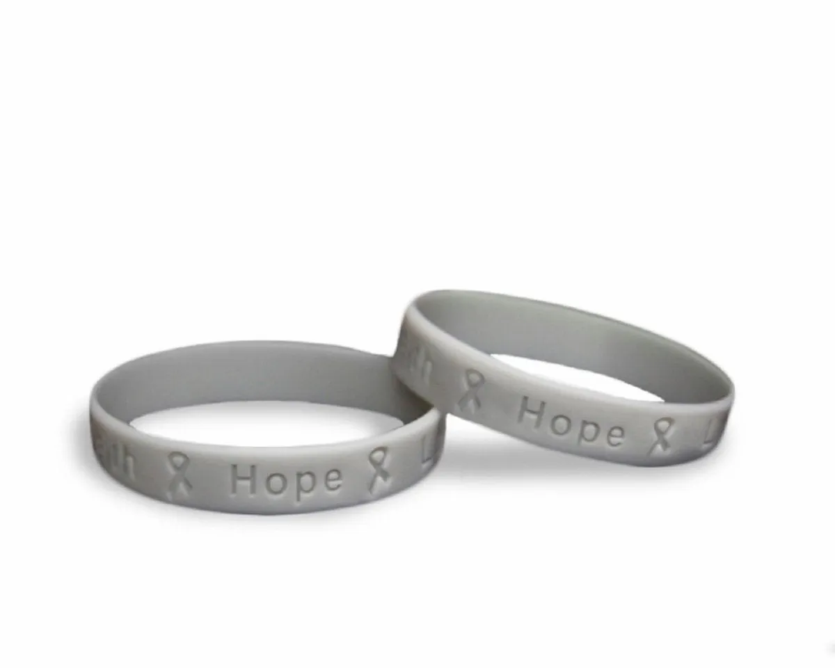 Aphasia Awareness Gray Silicone Bracelet Wristbands