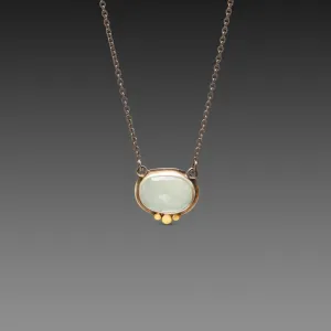 Aquamarine Necklace with Gold Trio