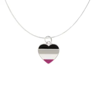 Asexual LGBTQ Pride Heart Necklaces