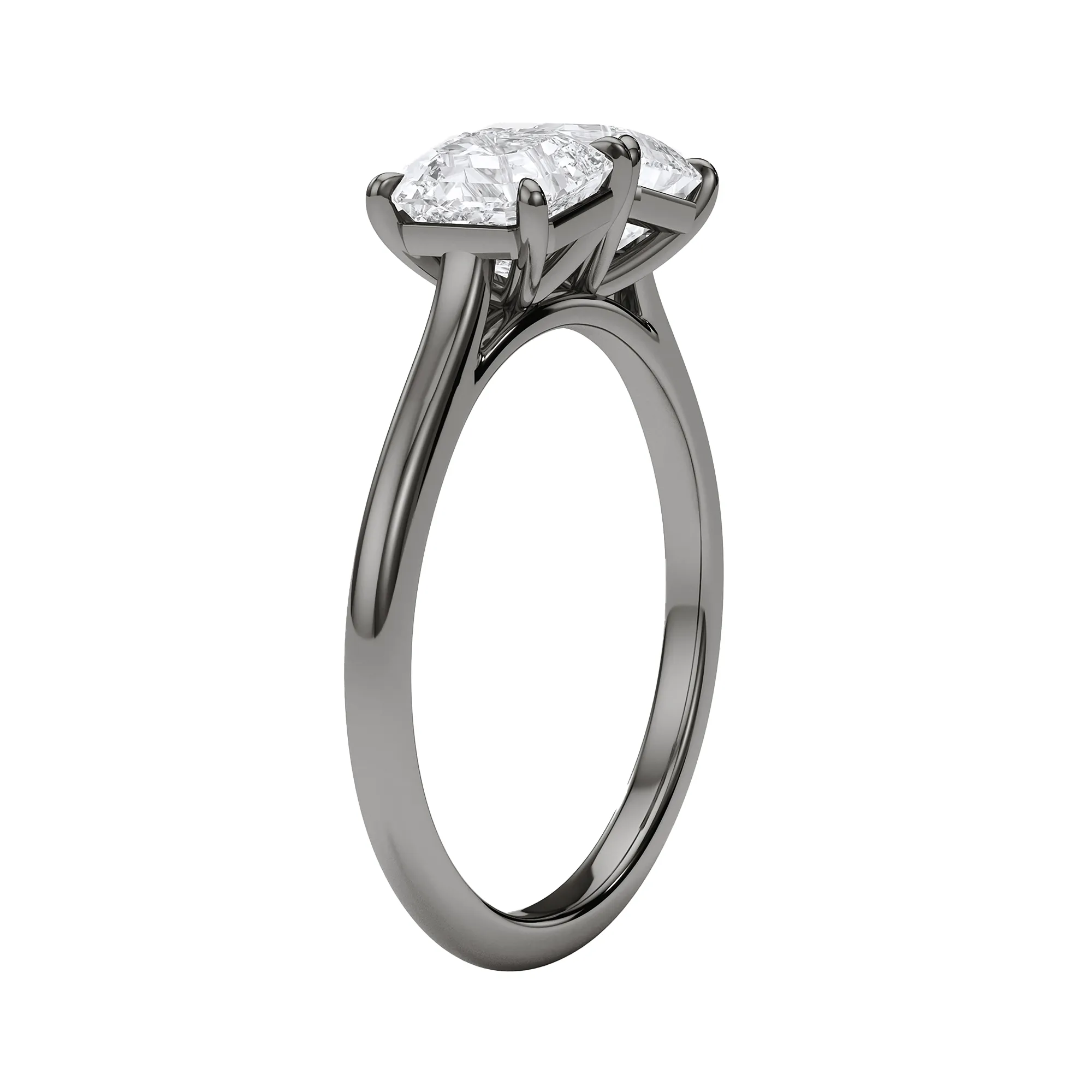 Asscher Twin Diamond Ring