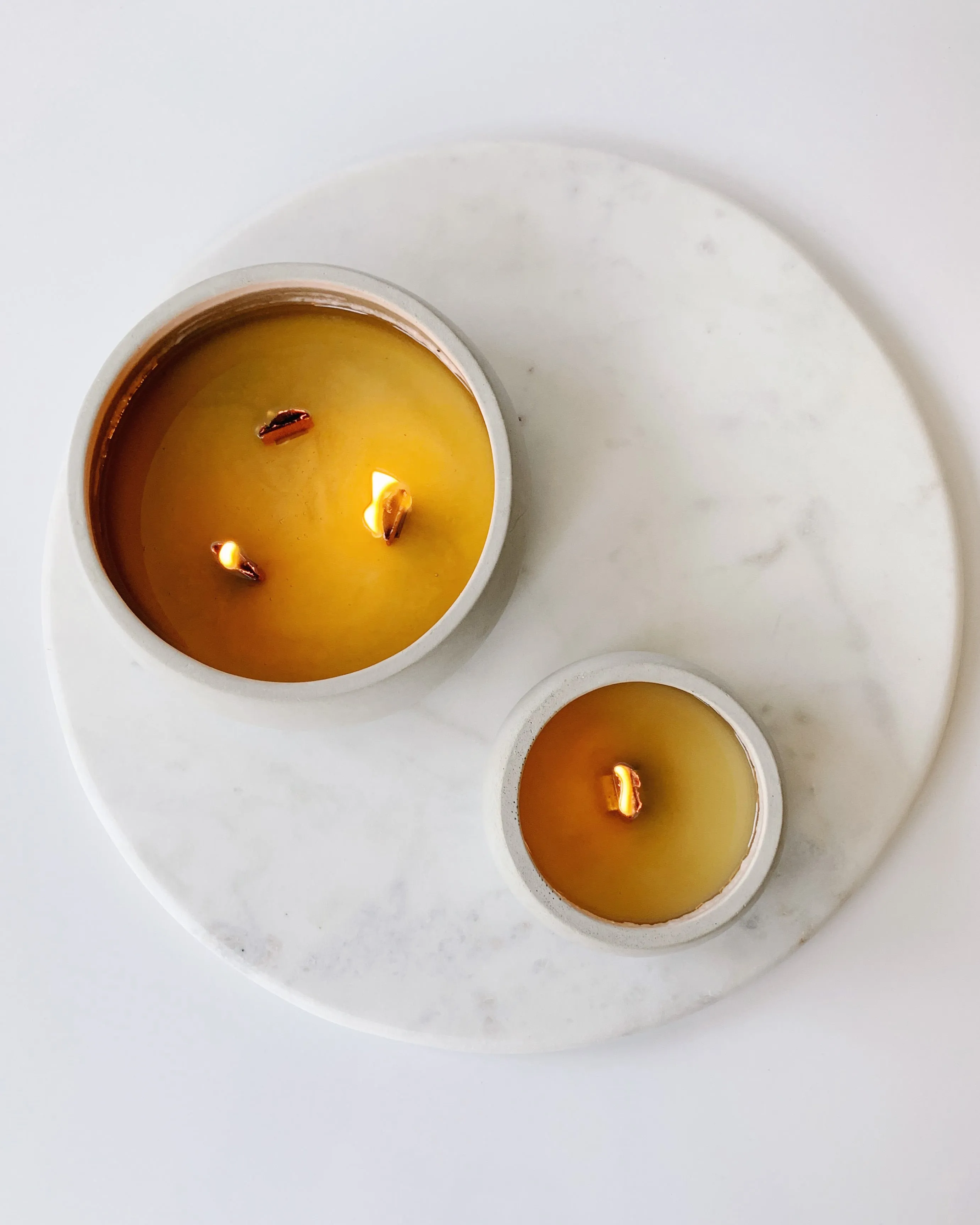 But First Sleep Coconut Soy Candle - Concrete Wooden Wick Vessel