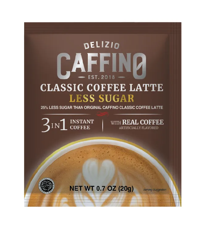 CAFFINO 3-IN-1 Classic Coffee Latte Less Sugar (10 Sachets/Bag) 三合一咖啡拿鐵少糖