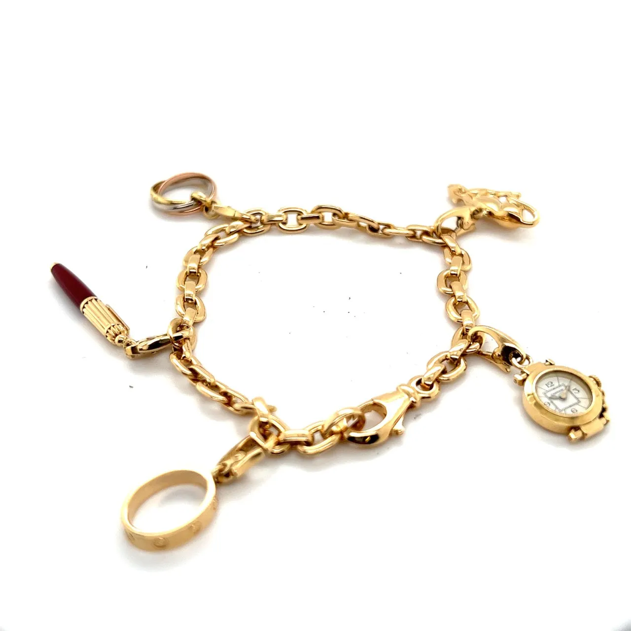 Cartier 18kt Gold Charm Bracelet