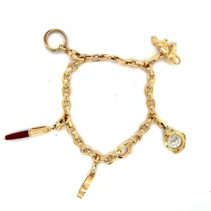 Cartier 18kt Gold Charm Bracelet