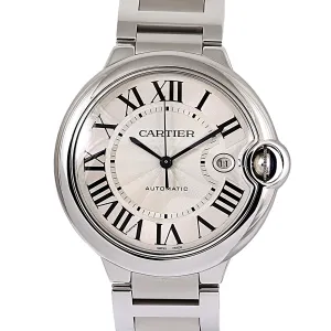 Cartier Balloon Bleu 42mm 3001 Silver Roman Dial, Worn