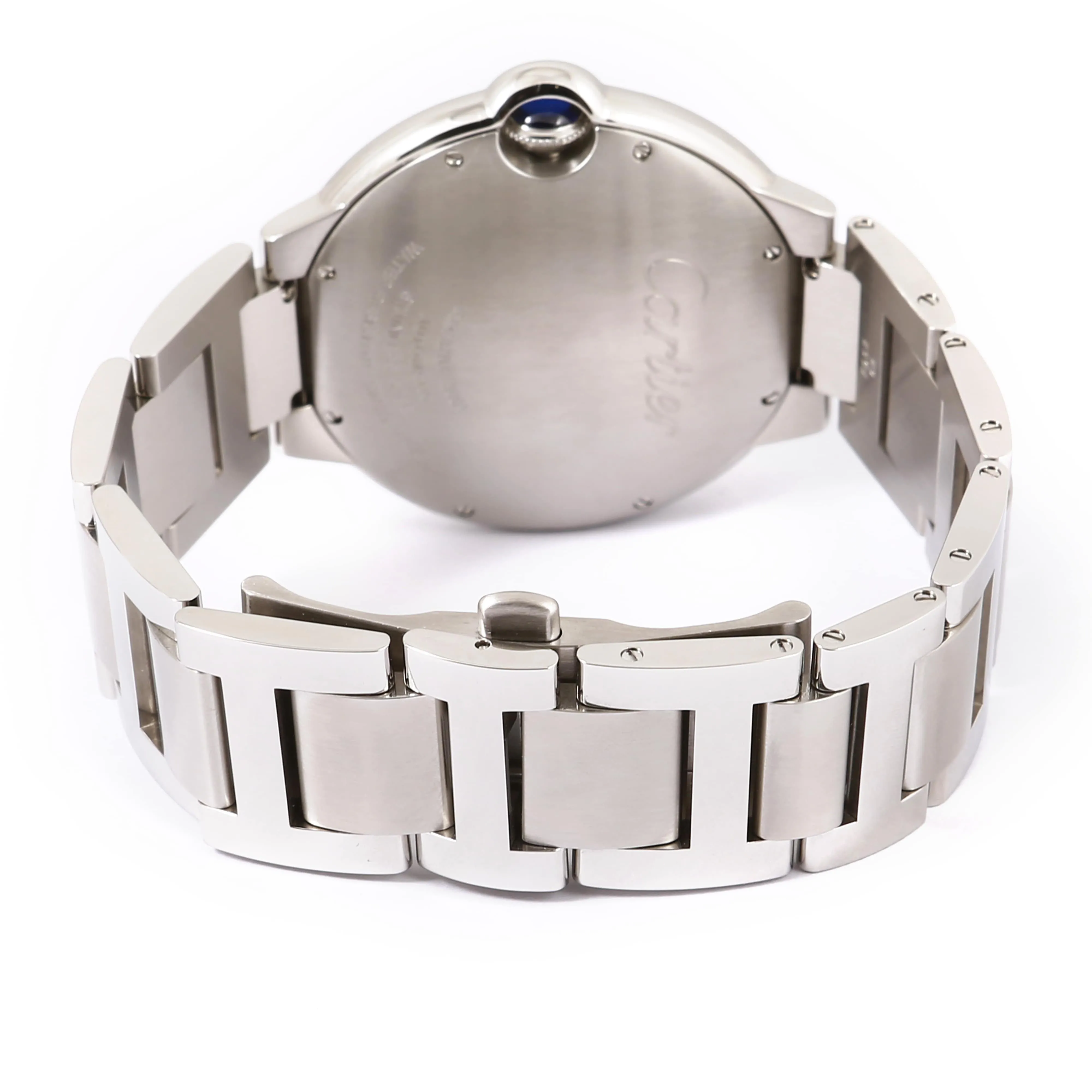 Cartier Balloon Bleu 42mm 3001 Silver Roman Dial, Worn