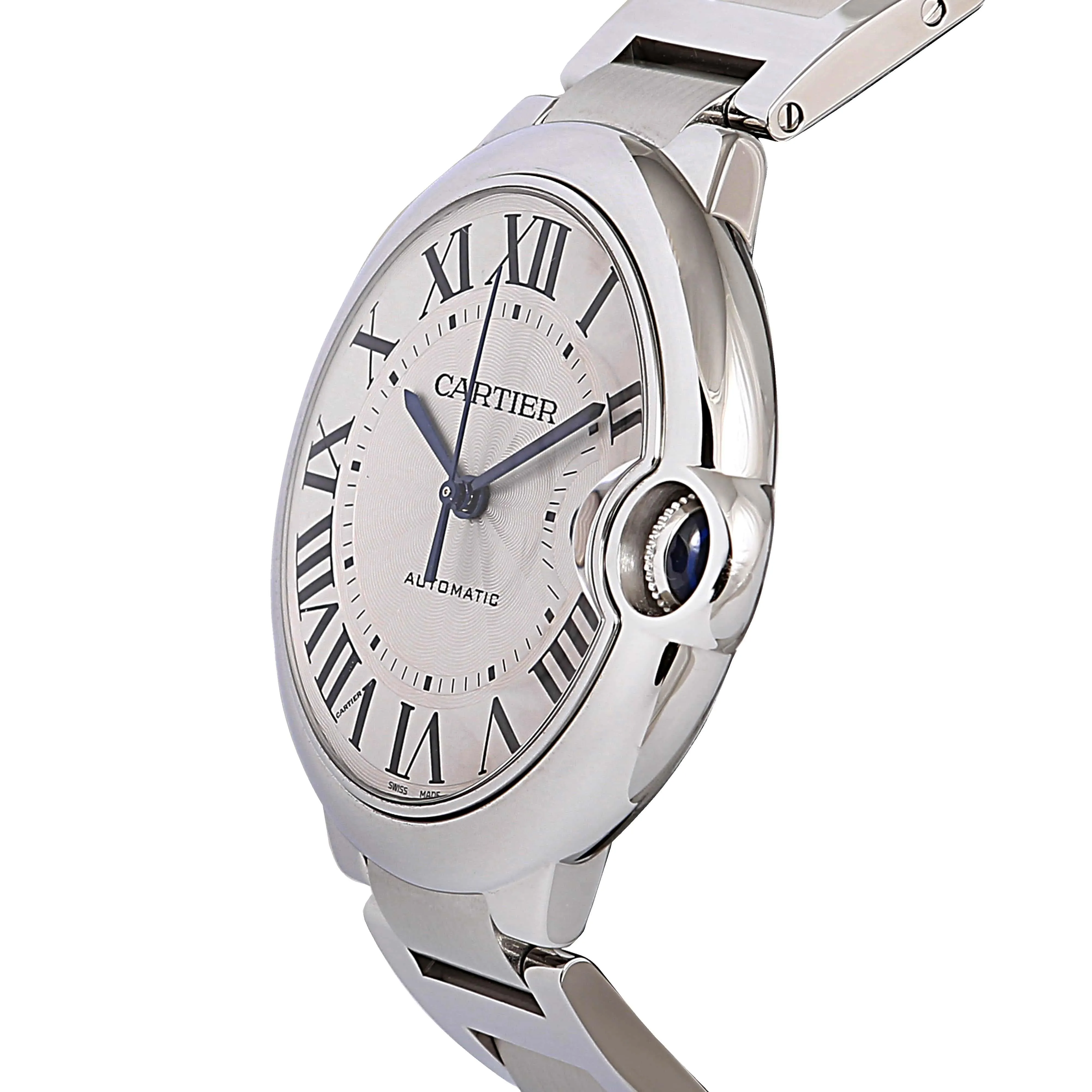 Cartier Balloon Bleu 42mm 3001 Silver Roman Dial, Worn