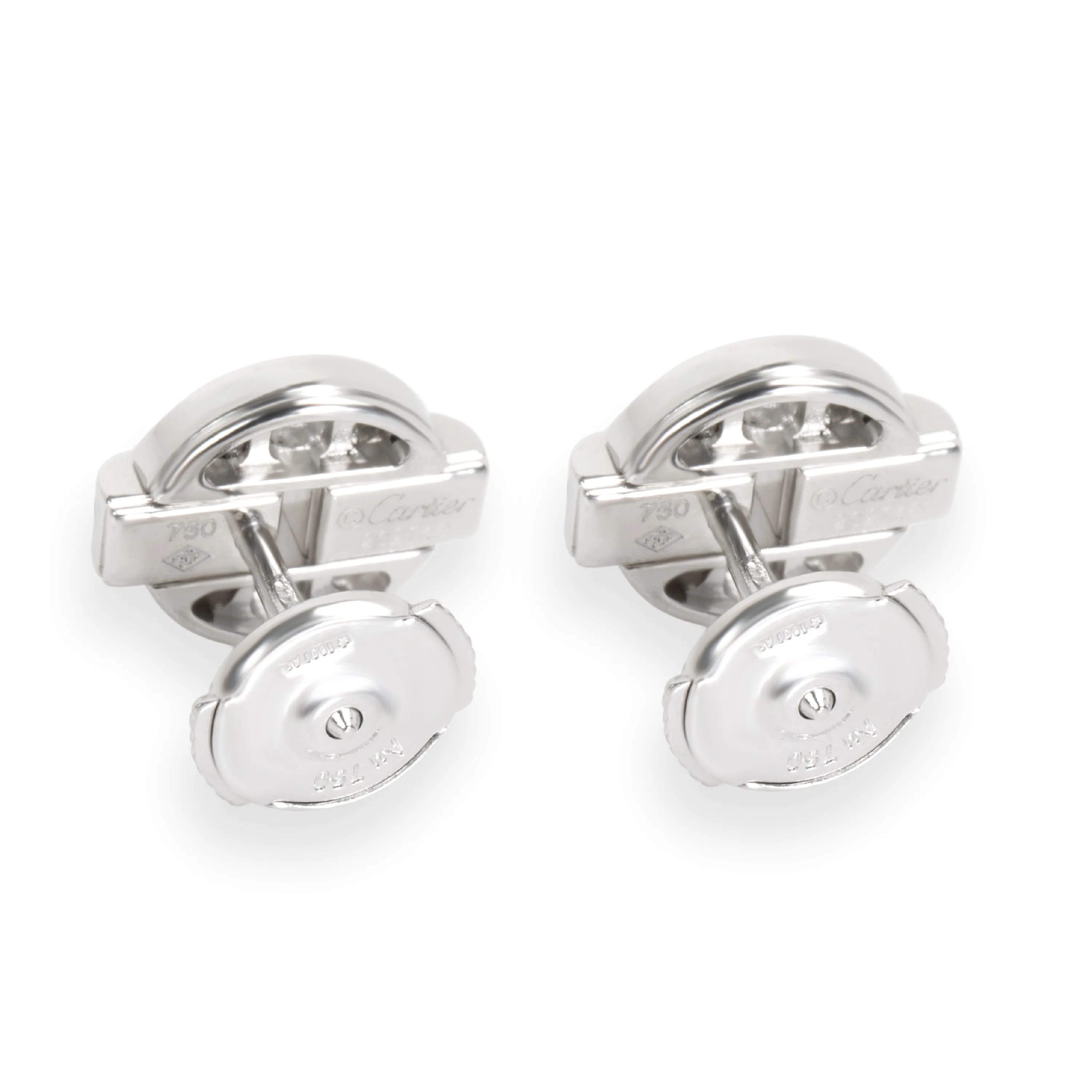 Cartier Himalia Diamond Stud Earring in  White Gold 1 CTW