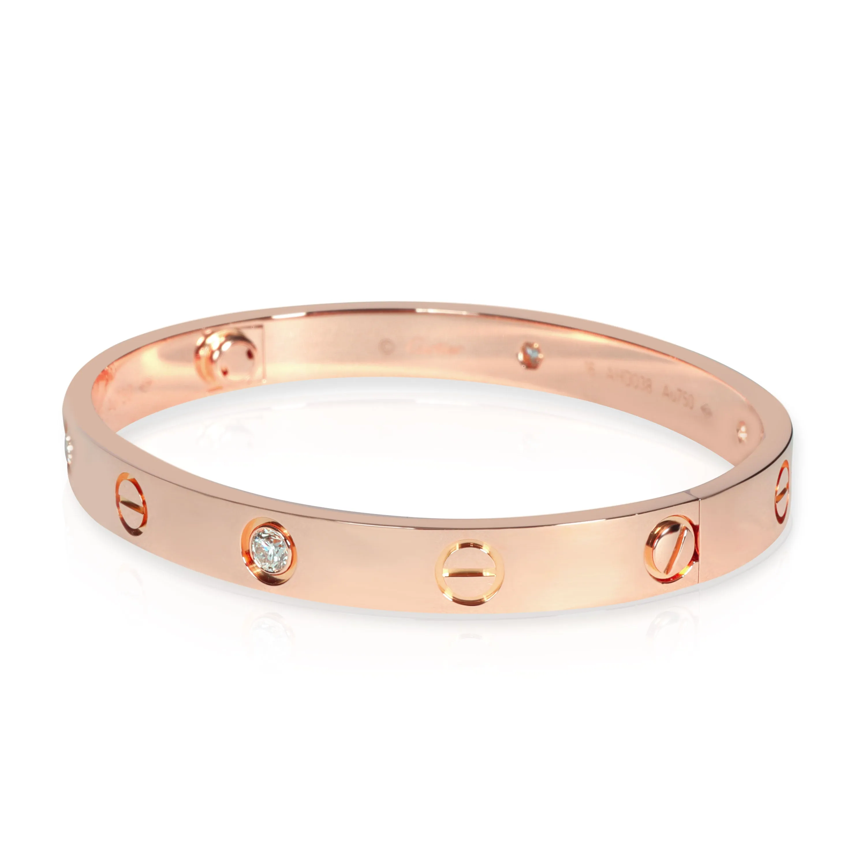 Cartier Love Diamond Bracelet in 18K Rose Gold 0.40 CTW