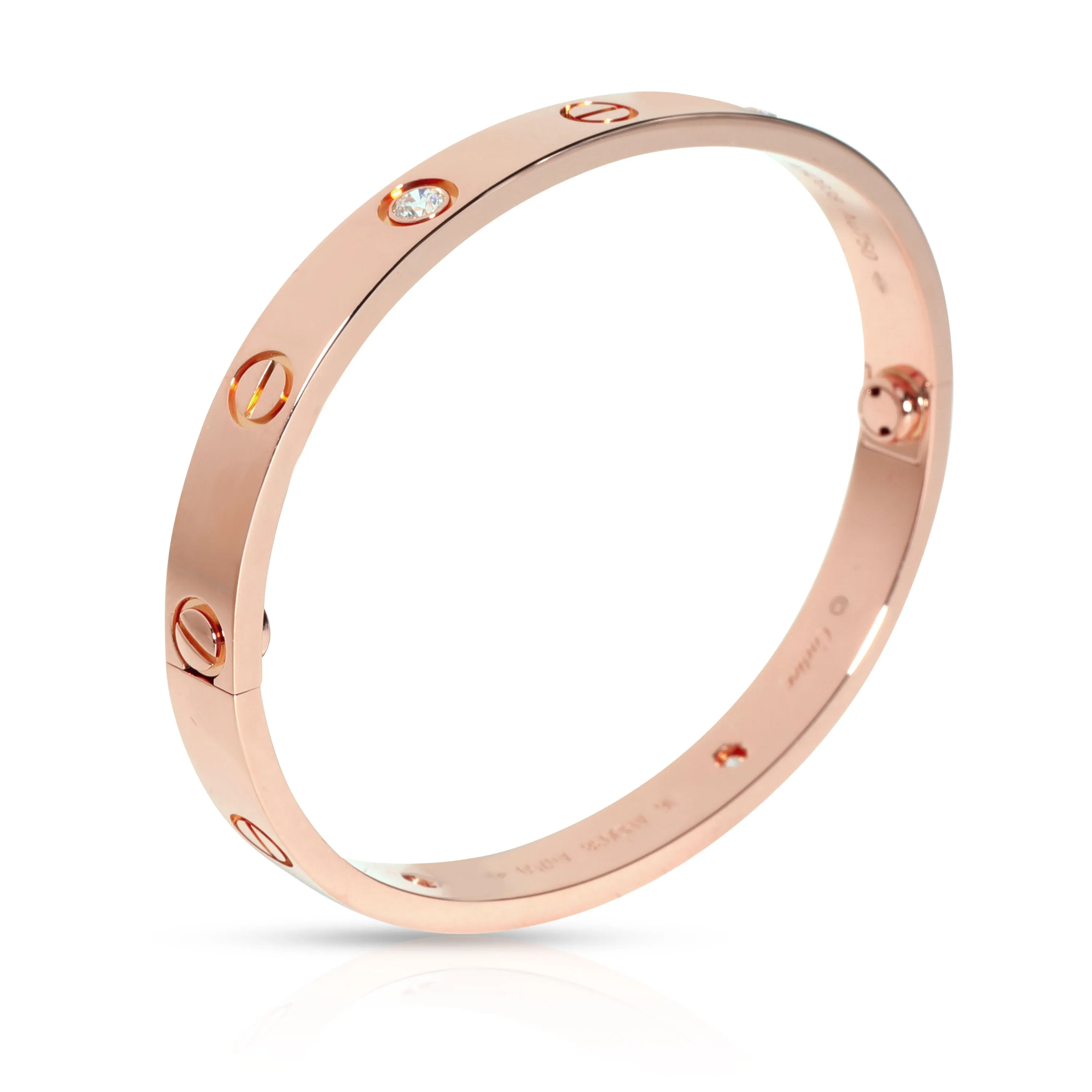 Cartier Love Diamond Bracelet in 18K Rose Gold 0.40 CTW