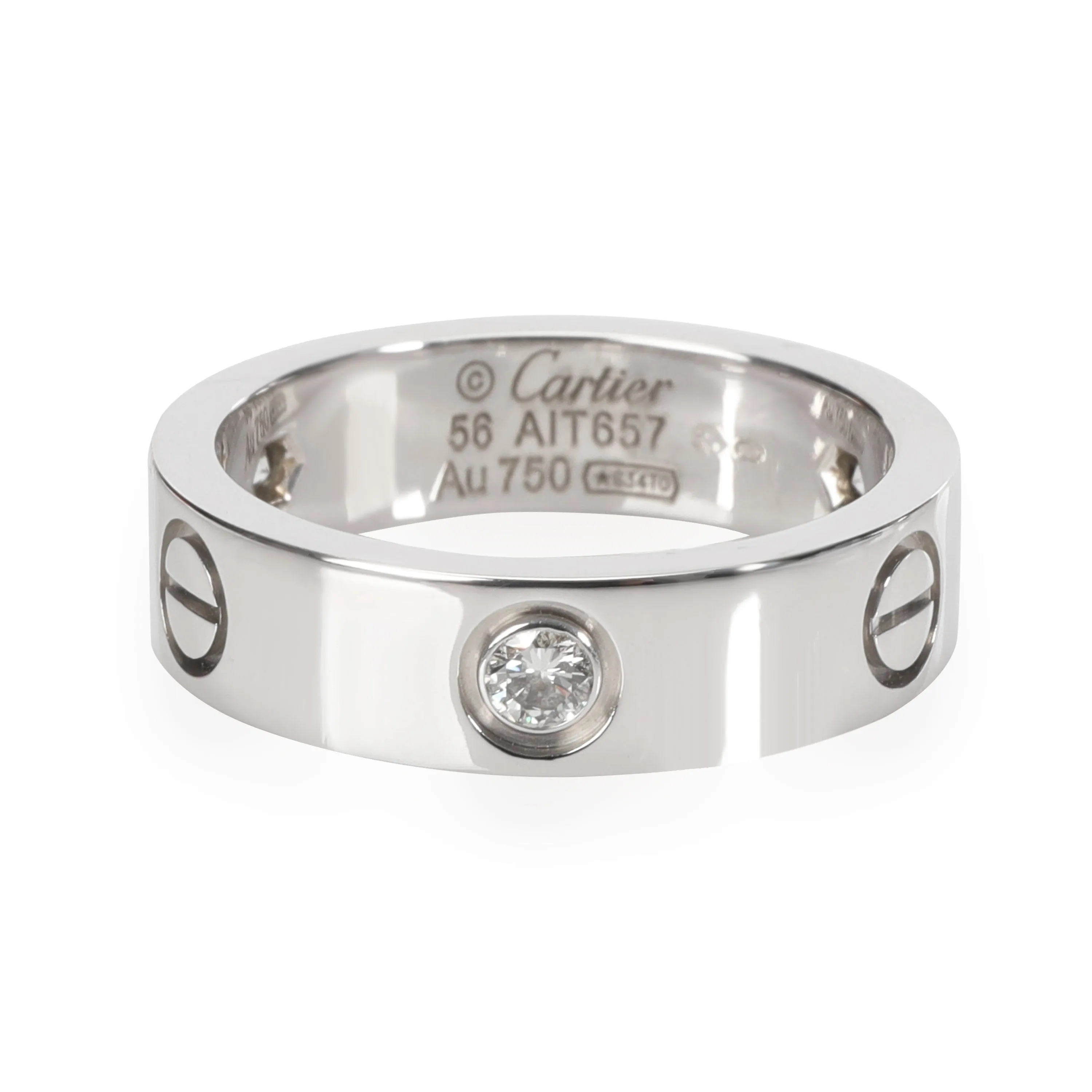 Cartier Love Diamond Ring in 18K White Gold 0.22 CTW