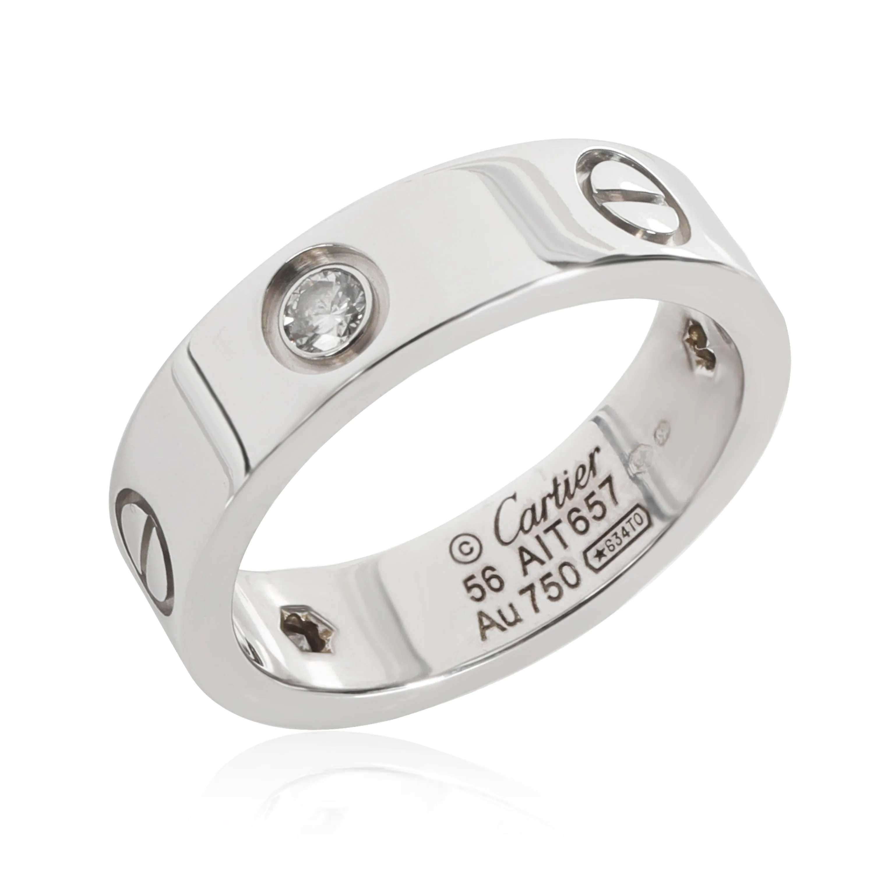 Cartier Love Diamond Ring in 18K White Gold 0.22 CTW