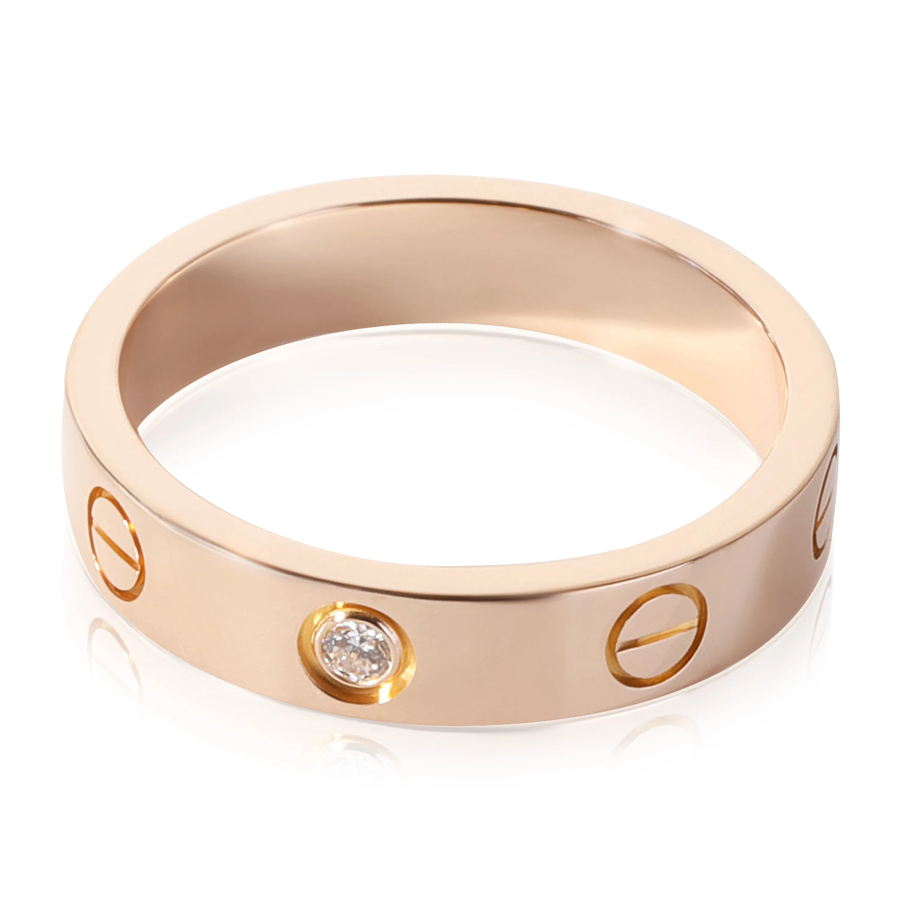 Cartier Love Diamond Wedding Band in 18k Rose Gold 0.02 CTW