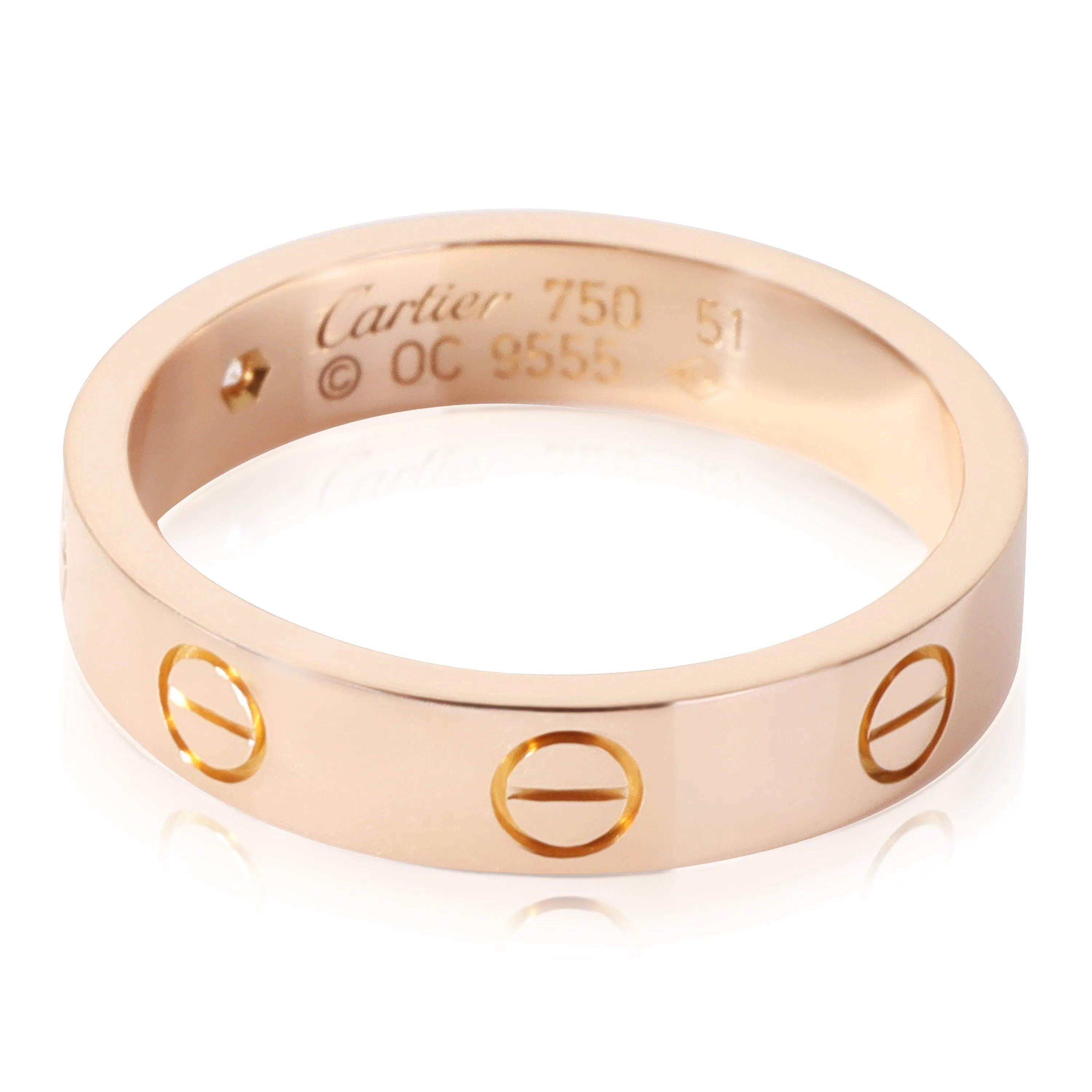 Cartier Love Diamond Wedding Band in 18k Rose Gold 0.02 CTW