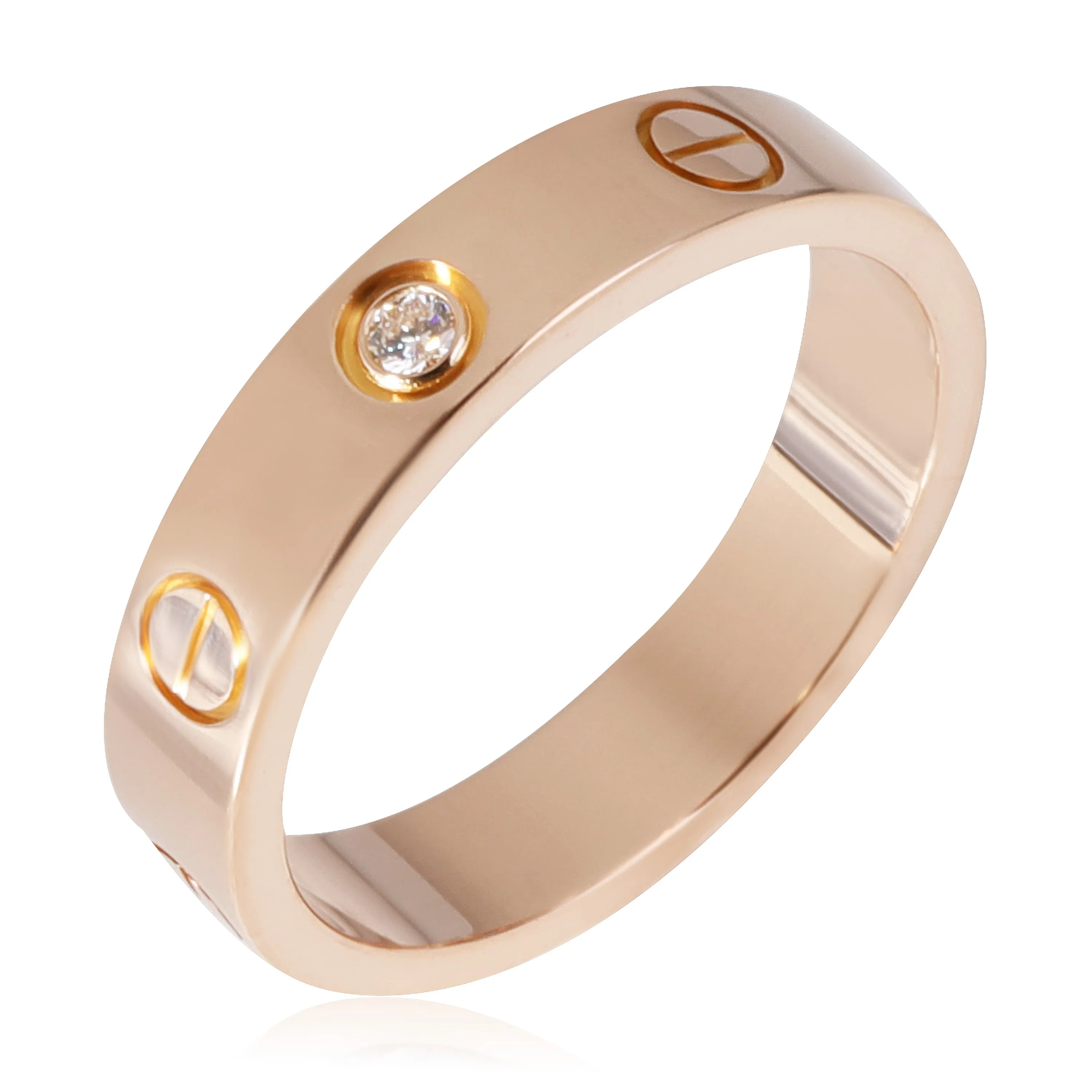 Cartier Love Diamond Wedding Band in 18k Rose Gold 0.02 CTW