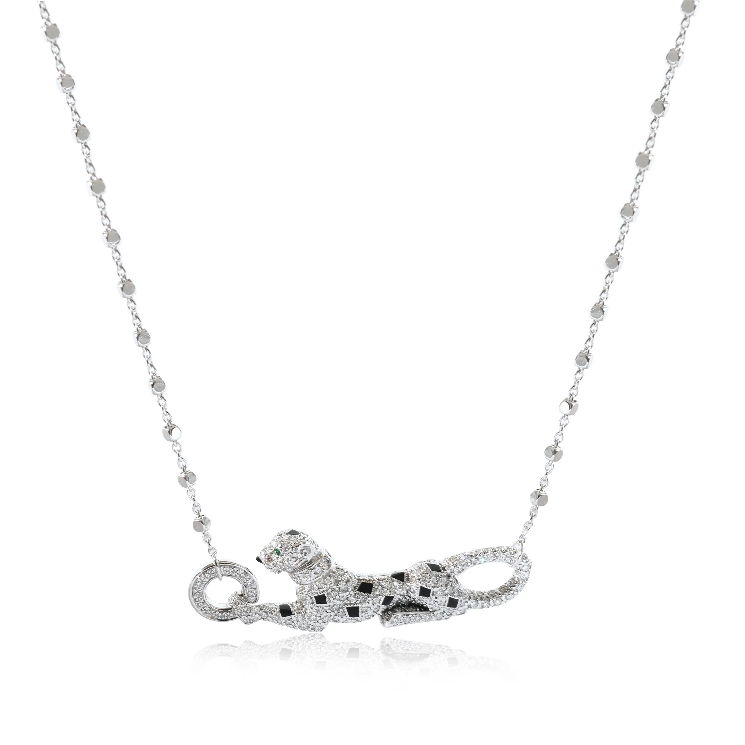 Cartier Panthère de Cartier Necklace in 18K White Gold 0.73 CTW