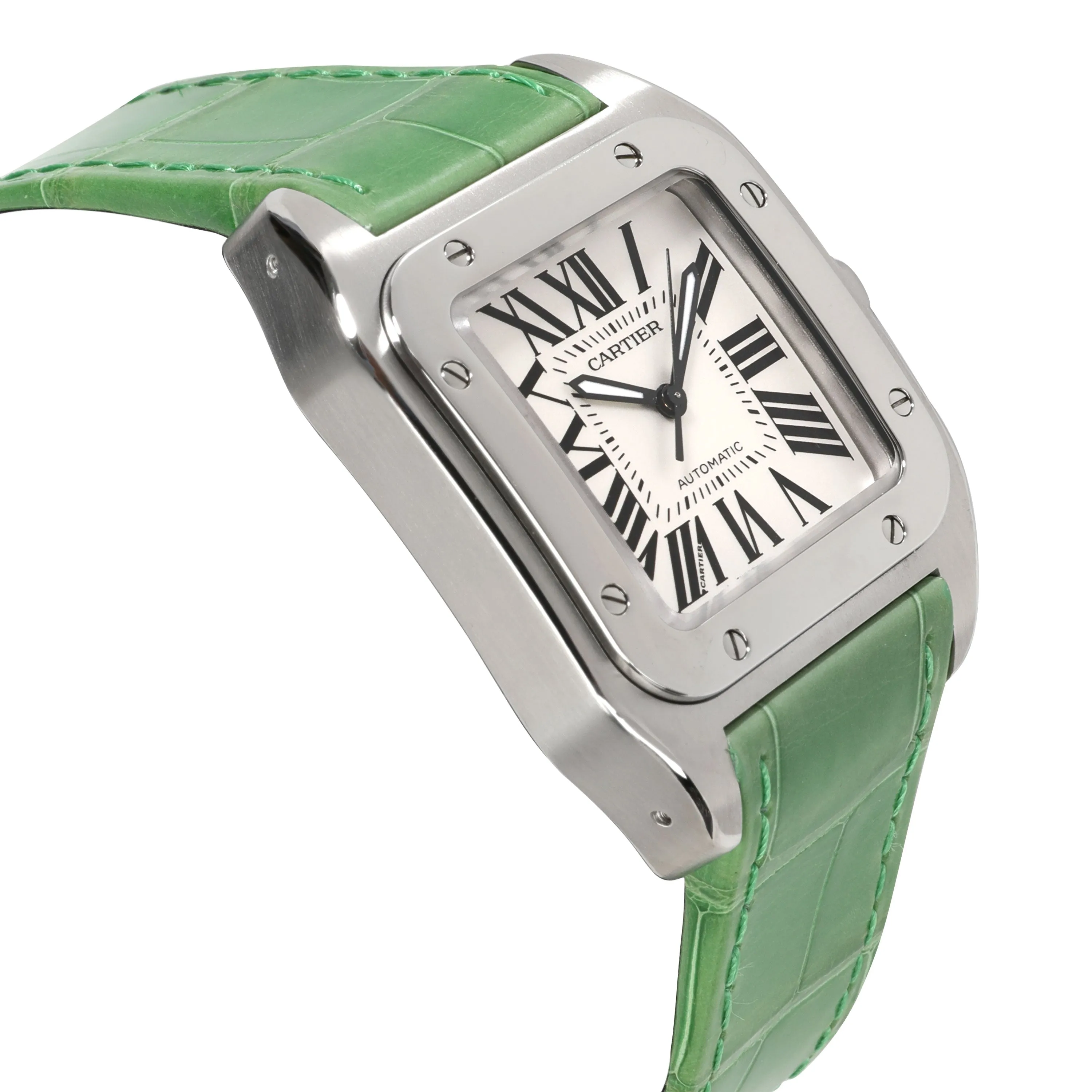 Cartier Santos 100 W20106X8 Unisex Watch in  Stainless Steel