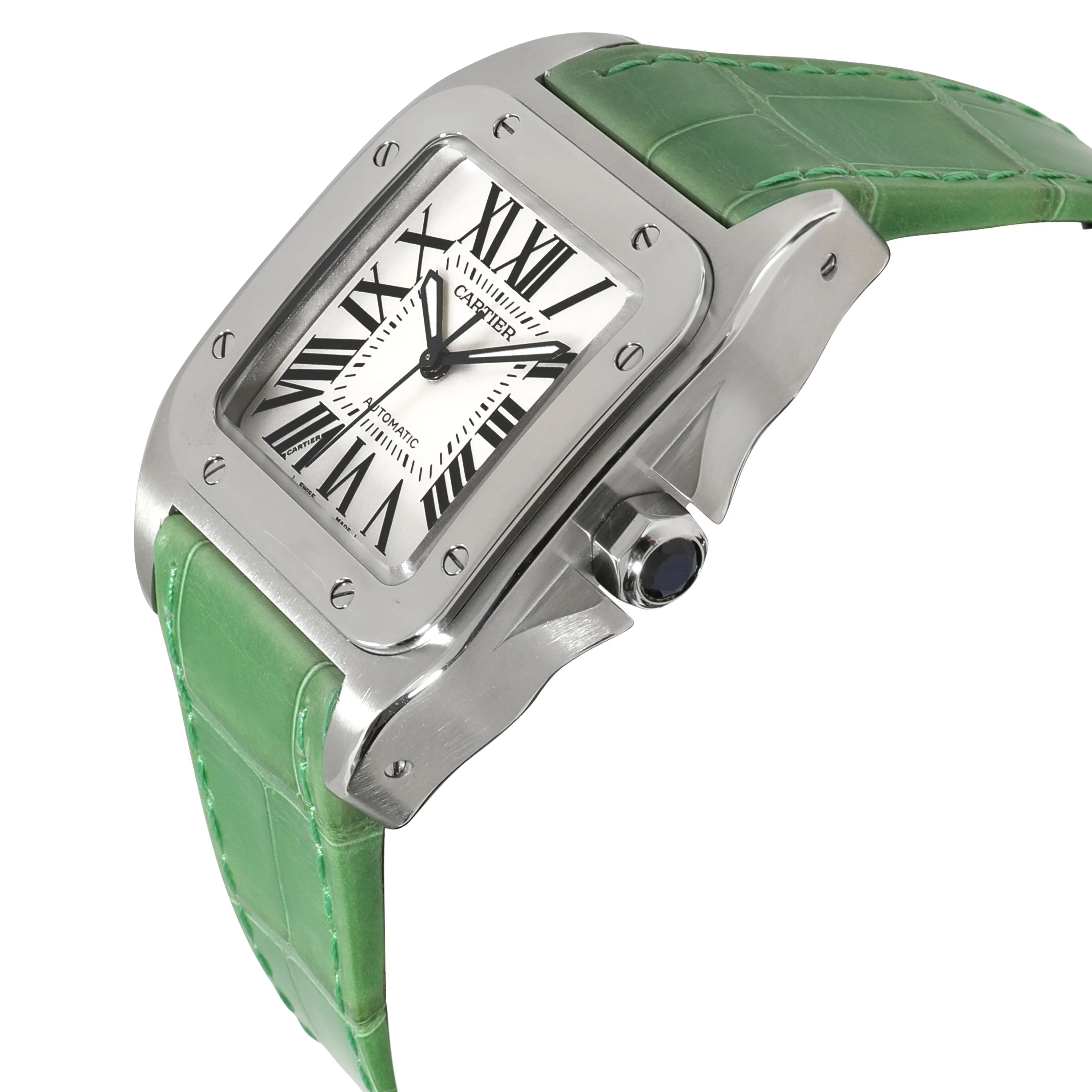 Cartier Santos 100 W20106X8 Unisex Watch in  Stainless Steel