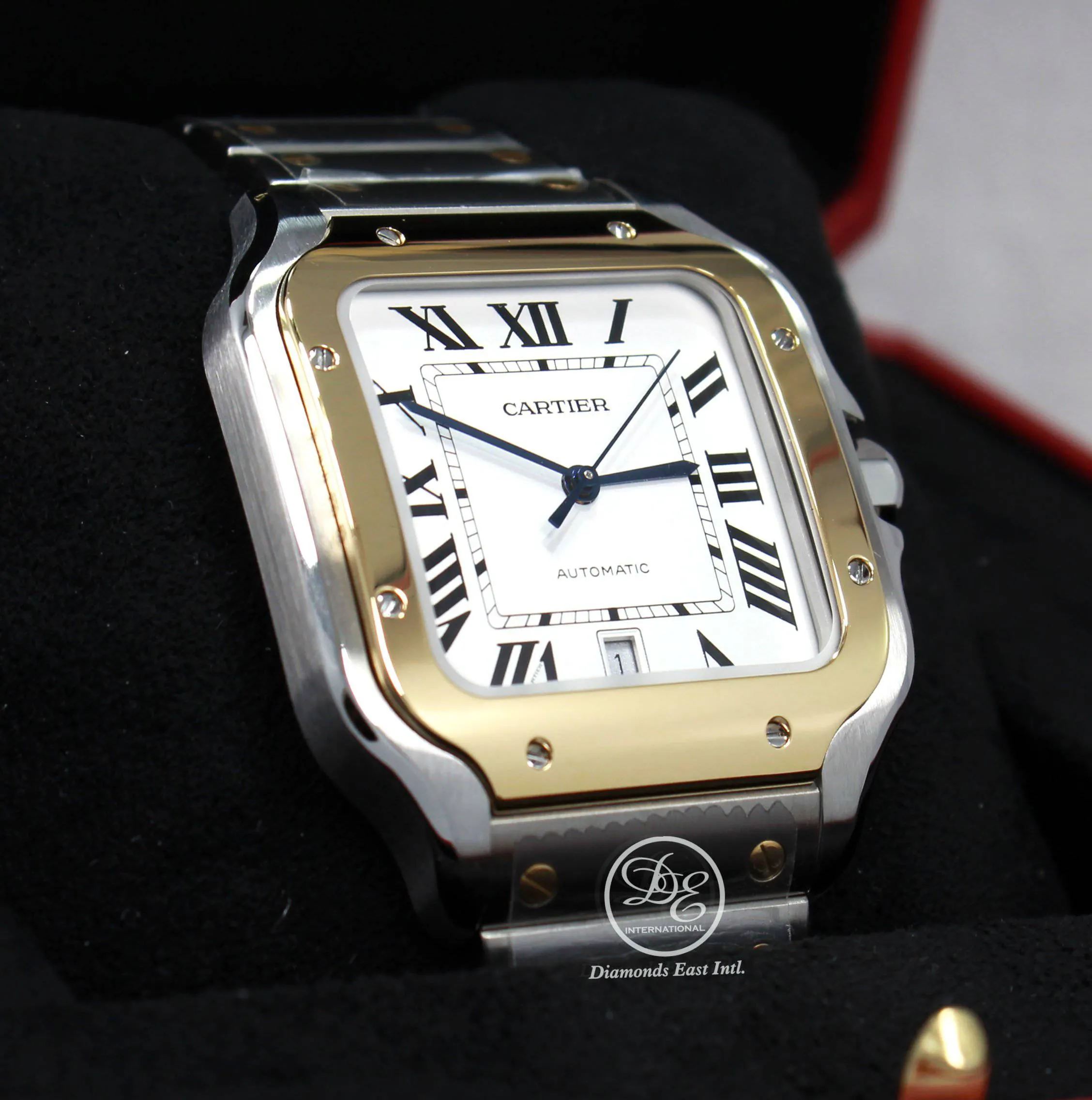 CARTIER Santos 18k Yellow Gold /SS W2SA0006 Large Automatic UNWORN