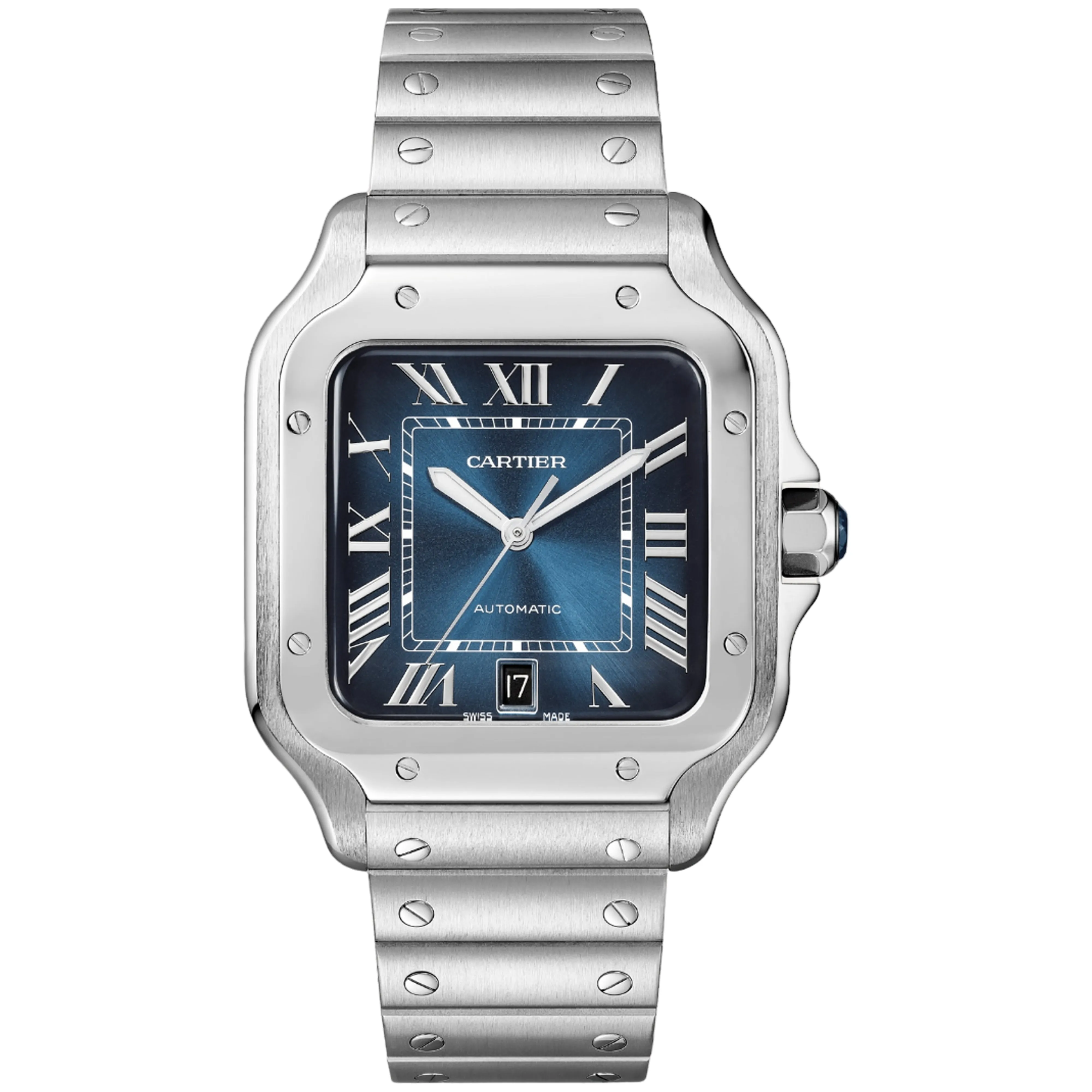 Cartier Santos 40mm WSSA0030 Blue Roman Dial, Worn