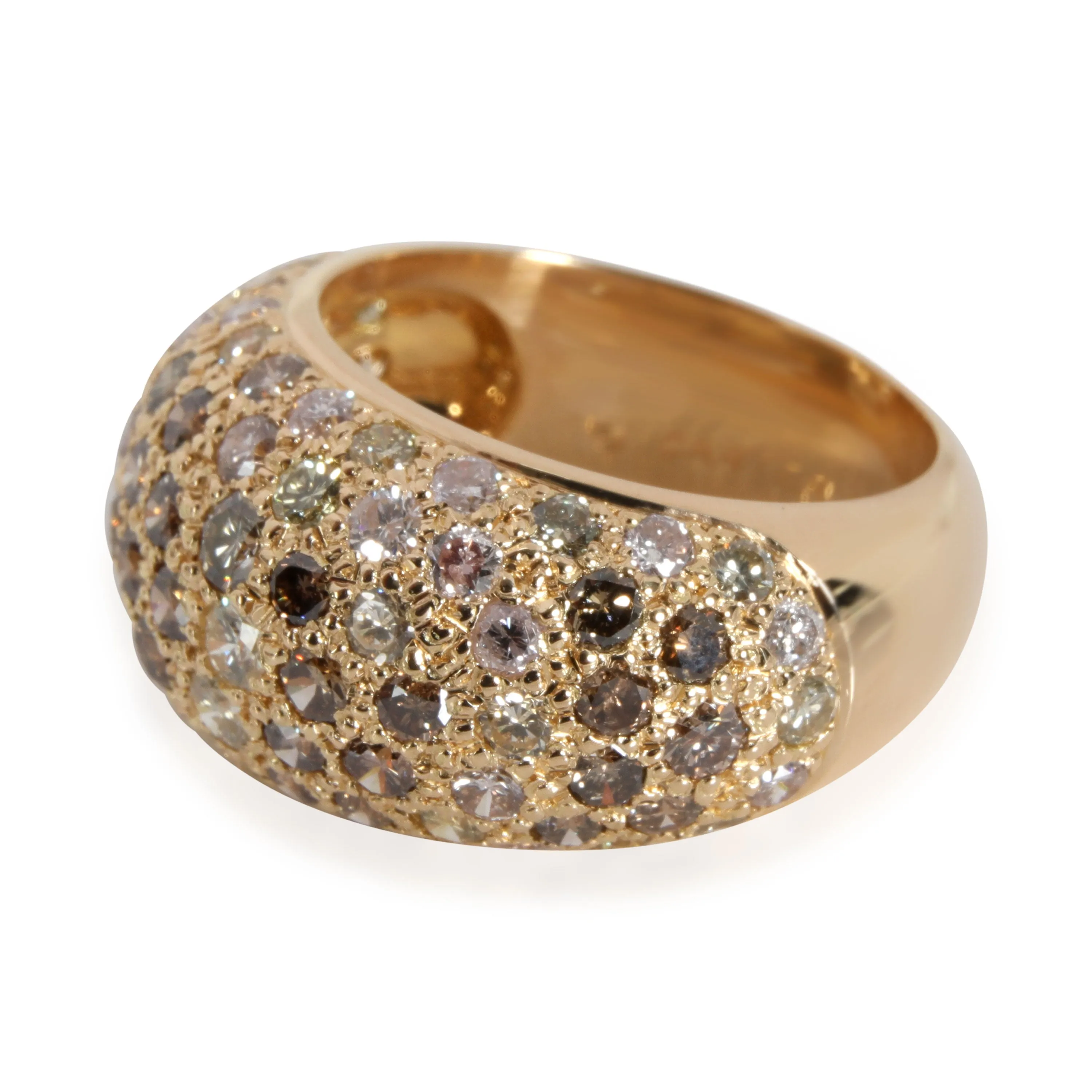 Cartier Sauvage Diamond Dome Ring in 18k Yellow Gold 0.85 CTW