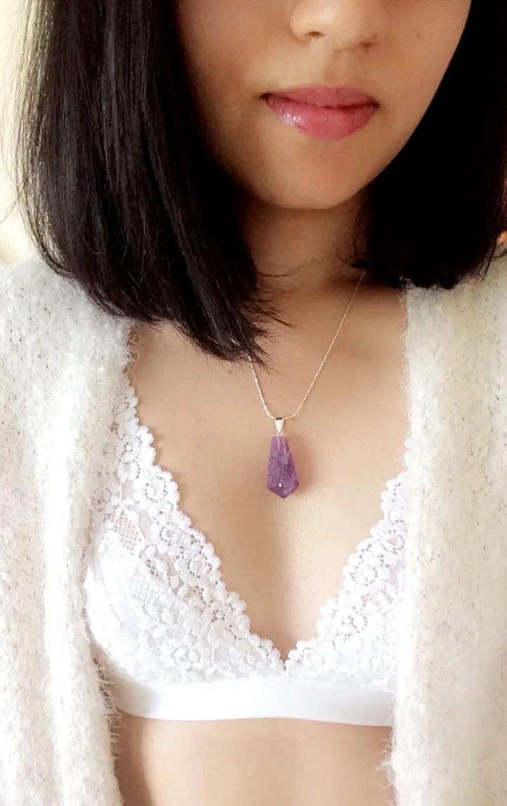 Chandelier Amethyst Necklaces