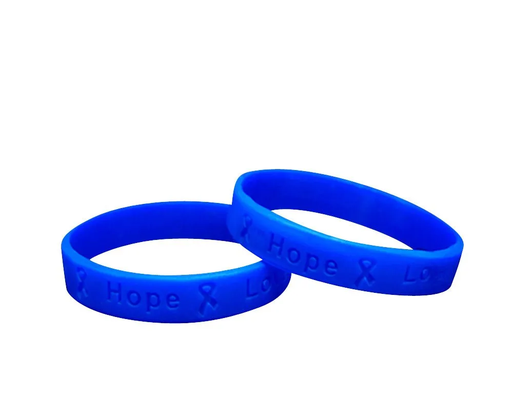 Child Sized Colon Cancer Awareness Silicone Bracelet Wristbands