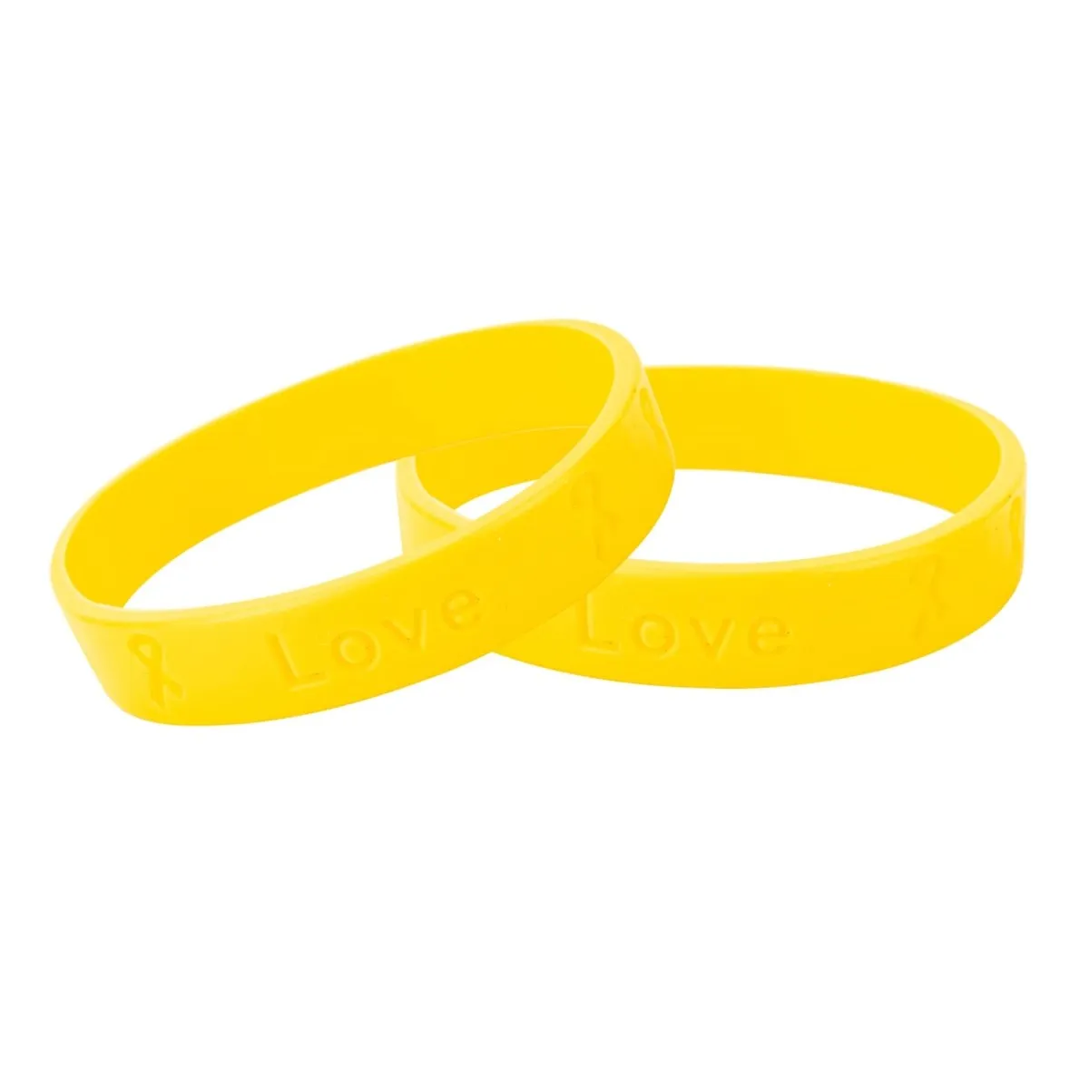 Child Yellow Awareness Silicone Bracelet Wristbands