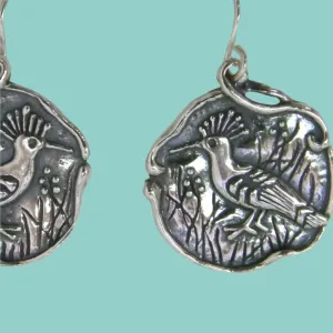 Drop Earrings Sterling silver earrings for women, Birds