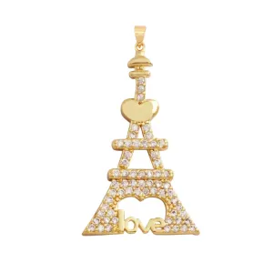 Eiffel Tower Love Charm For Charm Bar & Charm Necklace