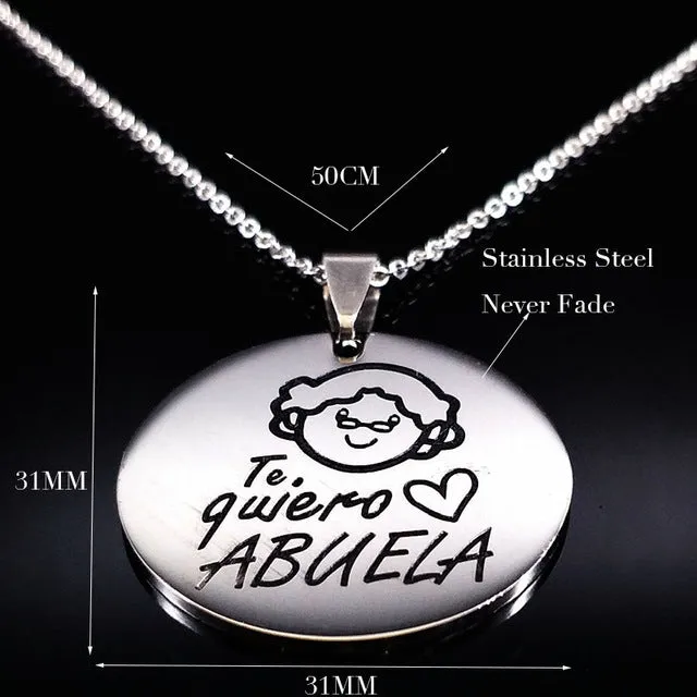 Family Necklaces Stainless Steel Mama Forever Boy Girl Pendants Necklace Jewelry Women Kids Family Member Christmas Gift N2407