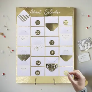 Fill Your Own Advent Calendar Envelopes - Gold