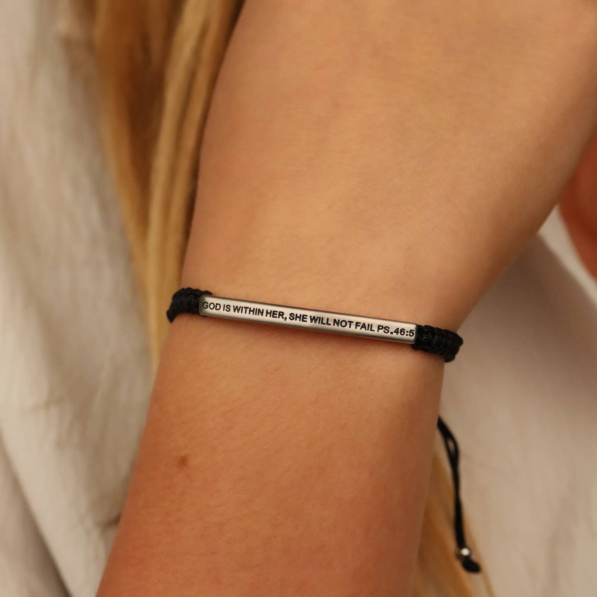 GOD IS WITHIN HER, SHE WILL NOT FAIL ROPE BRACELET