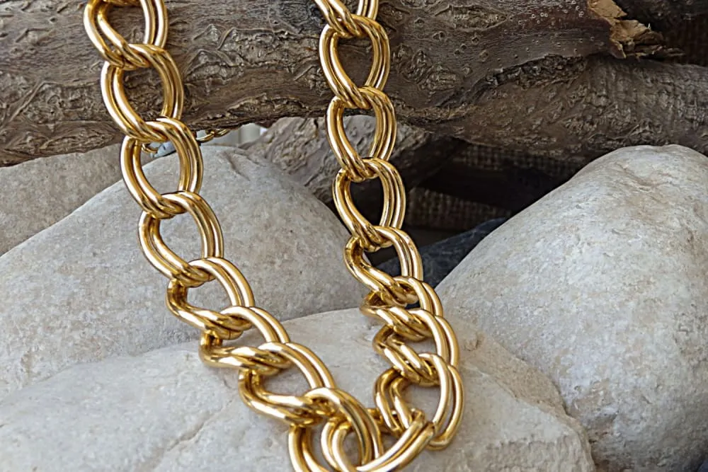 Gold Aluminum Necklace