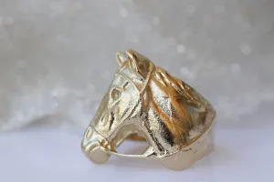 GOLD HORSE RING