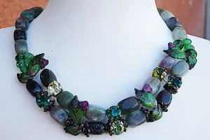 Green agate necklace