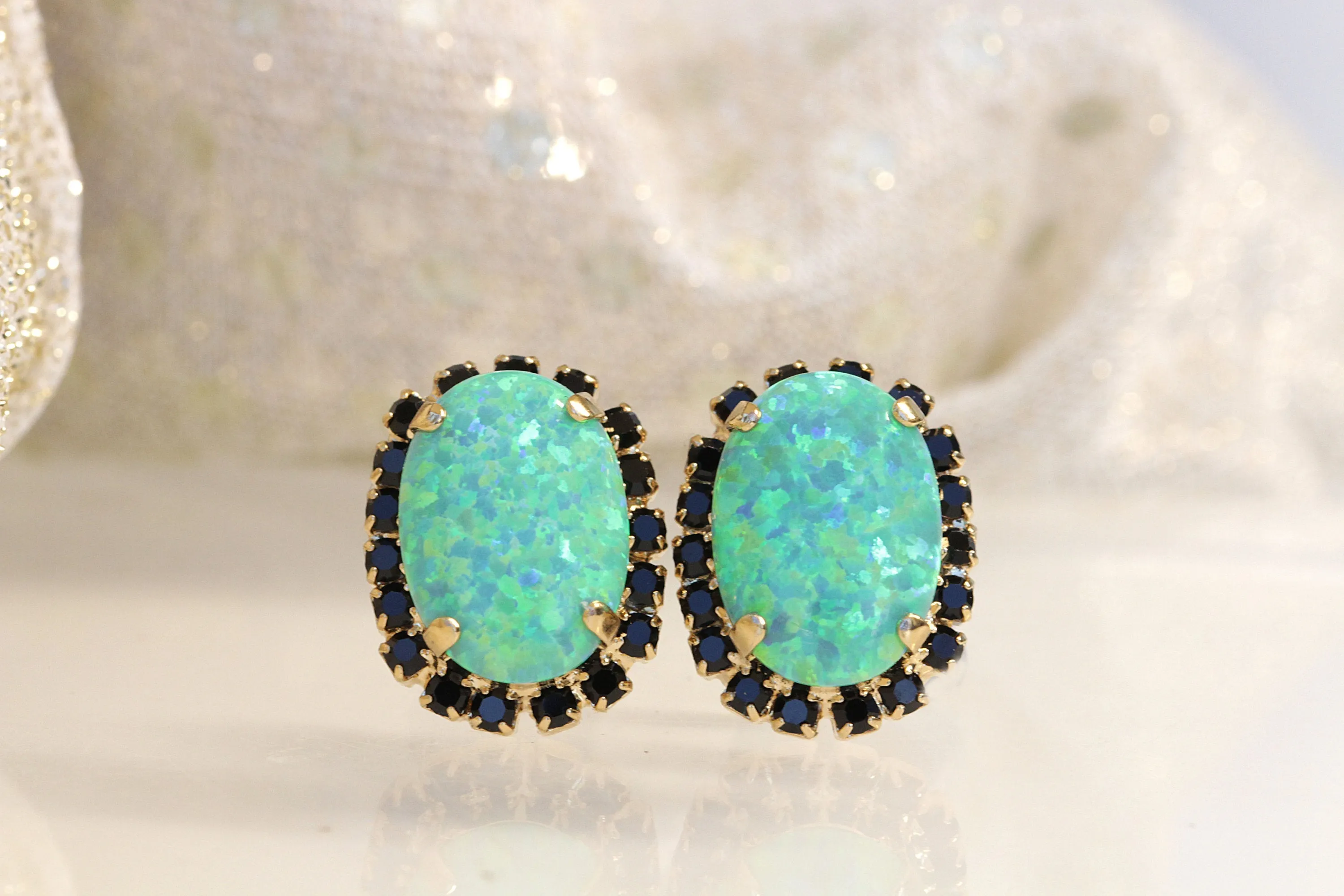 GREEN OPAL Earrings