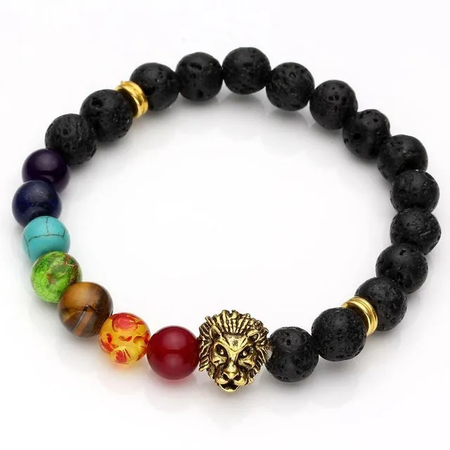 Jewelry Lava Rock Natural stone Matte Natural stone   Mens Womens Bracelet, Energy Beads