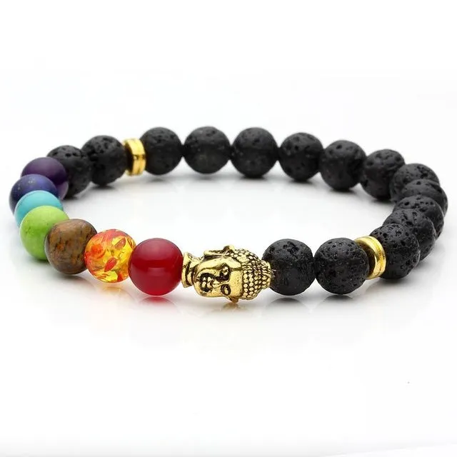 Jewelry Lava Rock Natural stone Matte Natural stone   Mens Womens Bracelet, Energy Beads