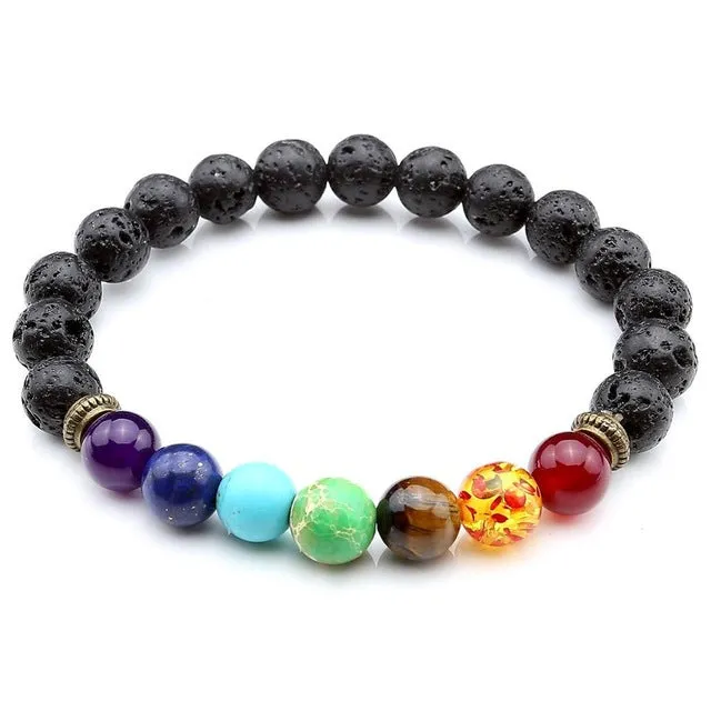 Jewelry Lava Rock Natural stone Matte Natural stone   Mens Womens Bracelet, Energy Beads