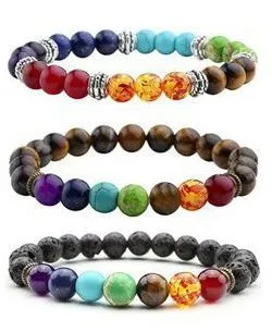 Jewelry Lava Rock Natural stone Matte Natural stone   Mens Womens Bracelet, Energy Beads