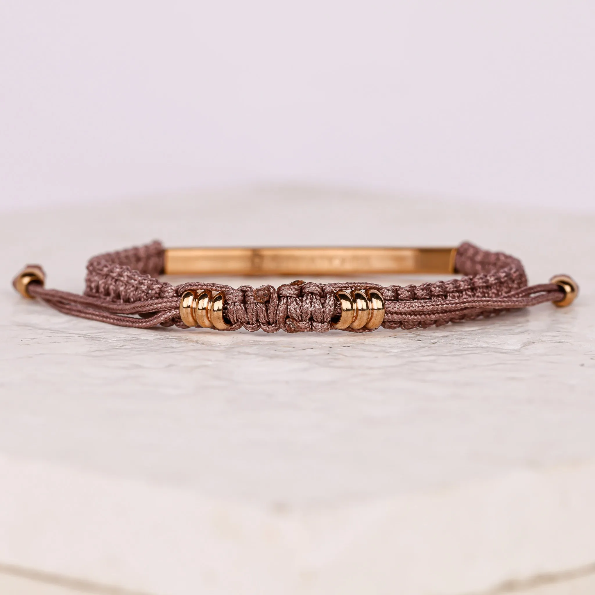 KIND HEART - FIERCE MIND - BRAVE SPIRIT ROPE BRACELET