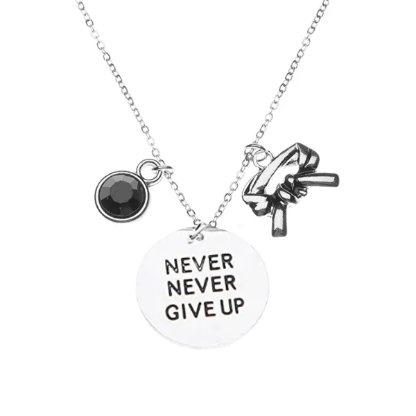 Martial Arts Inspirational Black Belt Necklace - Pick Style